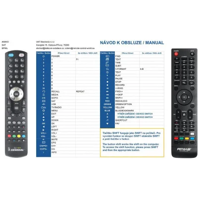 AMIKO SPIEL - dálkový ovladač náhrada kompatibilní