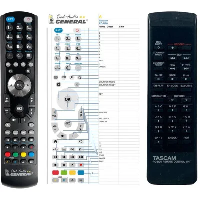 TASCAM RC-D20 - dálkový ovladač náhrada kompatibilní