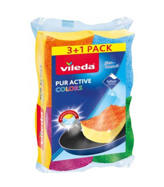 Houbička VILEDA Pur Active Colors 3+1ks 169492