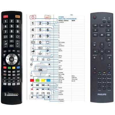 IIYAMA PROLITE LH4342UHS-B3, LH4342UHS, LH5042UHS, LH5542UHS - dálkový ovladač  náhrada kompatibilní