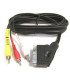 Kabel scart - 3x cinch s přepínačem - 1.5 m