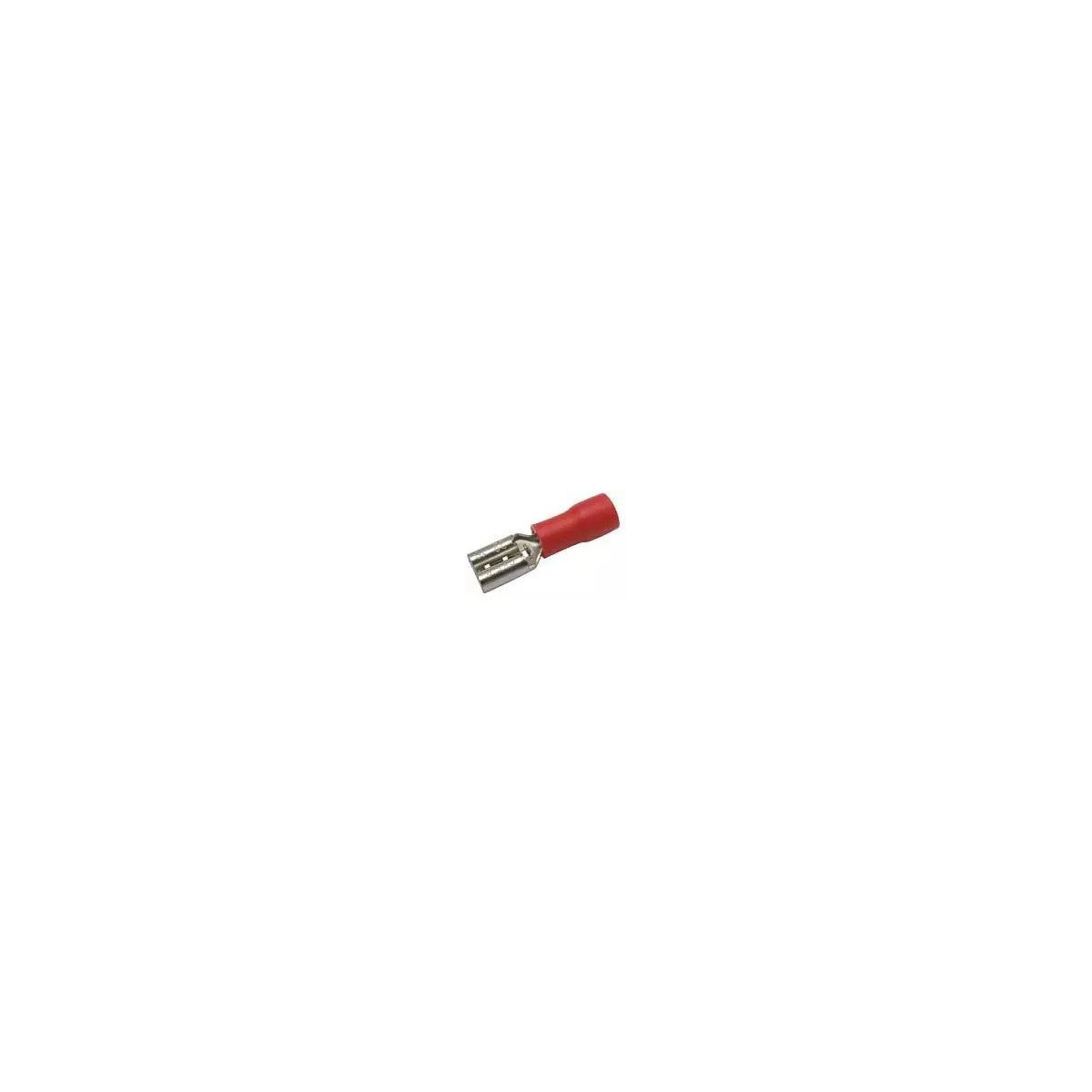 Zdířka faston 4.8mm, vodič 0.5-1.5mm červená