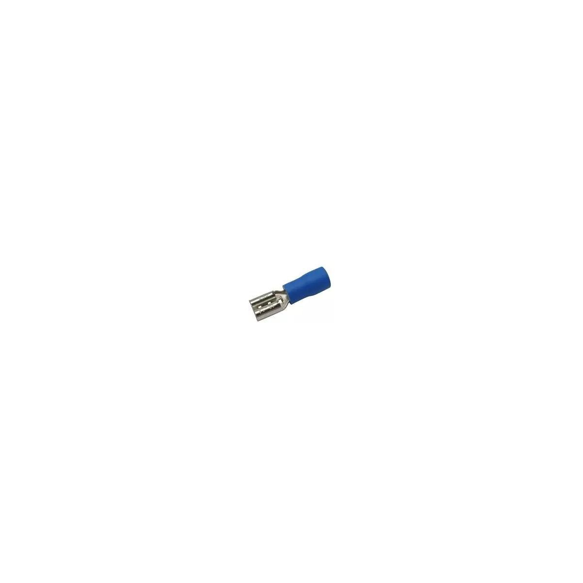 Zdířka faston 4.8mm, vodič 1.5-2.5mm modrá