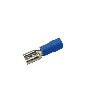 Zdířka faston 4.8mm, vodič 1.5-2.5mm modrá