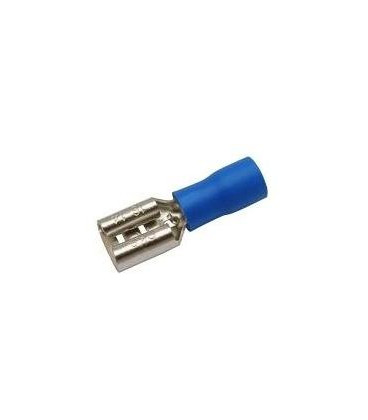 Zdířka faston 6.3mm ,vodič 1.5-2.5mm modrá