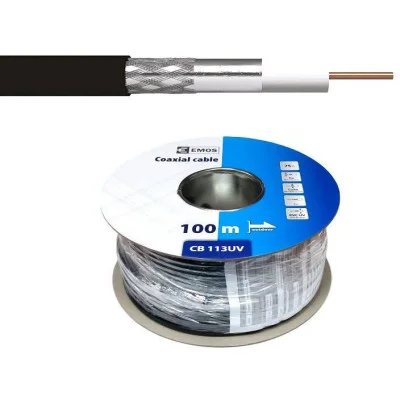 Koaxiální kabel Emos CB113UV / 100m / 6,8 mm venko