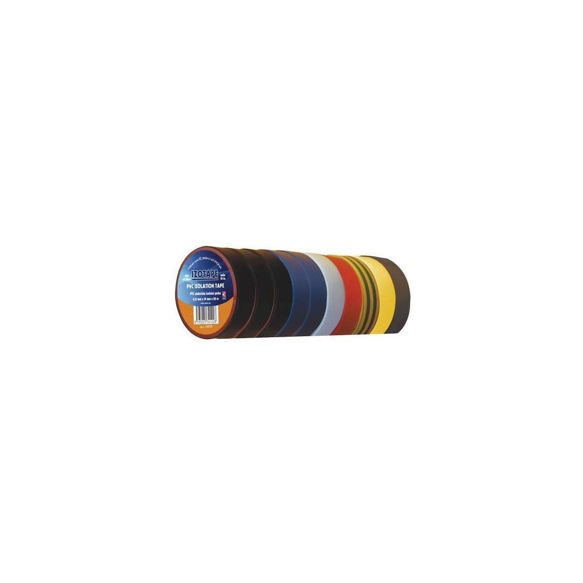 Viac oIzolační páska PVC 19/20m barevný mix 10ks