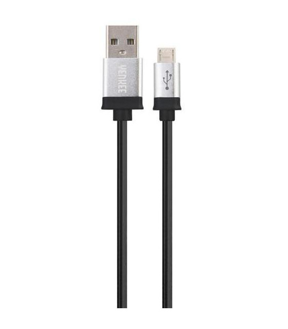 Kabel USB - Micro USB, černo-stříbrný 2m YENKEE YC