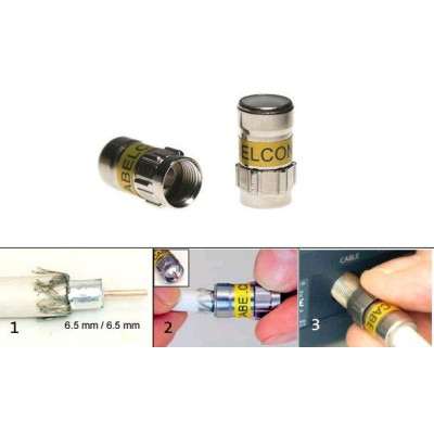 Konektor F Cabelcon F-56 4.9 ZN samoutahovací