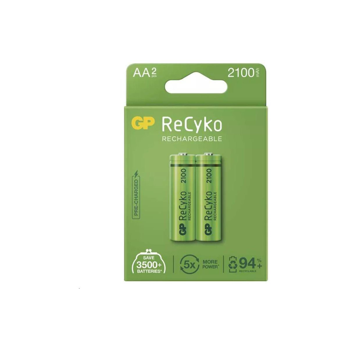 Baterie GP ReCyko 2100 HR6 (AA), Krabička 2 Kusy