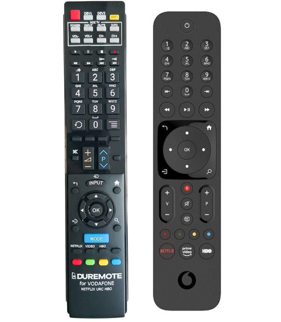 VODAFONE IR NETFLIX URC HBO, GigaTV CableBox 2 plus ovládání TV (mini TV) - dálkový ovladač duplikát kompatibilní