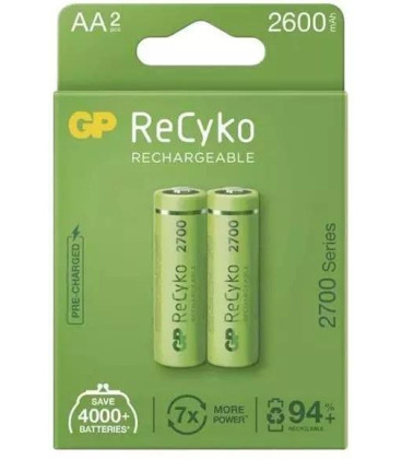 Baterie AA (R6) nabíjecí 1,2V/2600mAh GP Recyko 2k