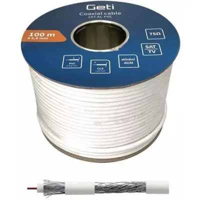 Koaxiální kabel Geti 107AL PVC 6.8 mm