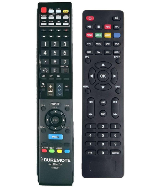 SENCOR SDB520T, SDB521T plus ovládání TV (mini TV)