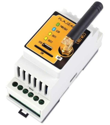 Dálkové ovládání GSM FLAJZAR GSM-DIN3 na DIN lištu