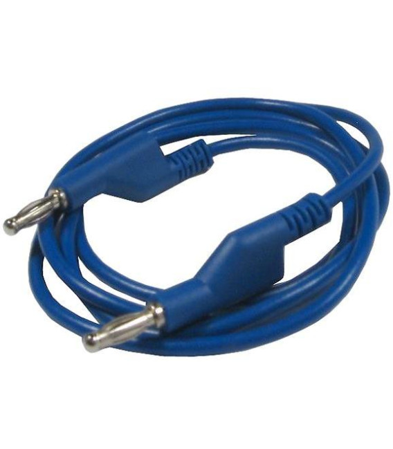 Kabel propojovací 1mm2/ 2m s banánky modrý HADEX N536A