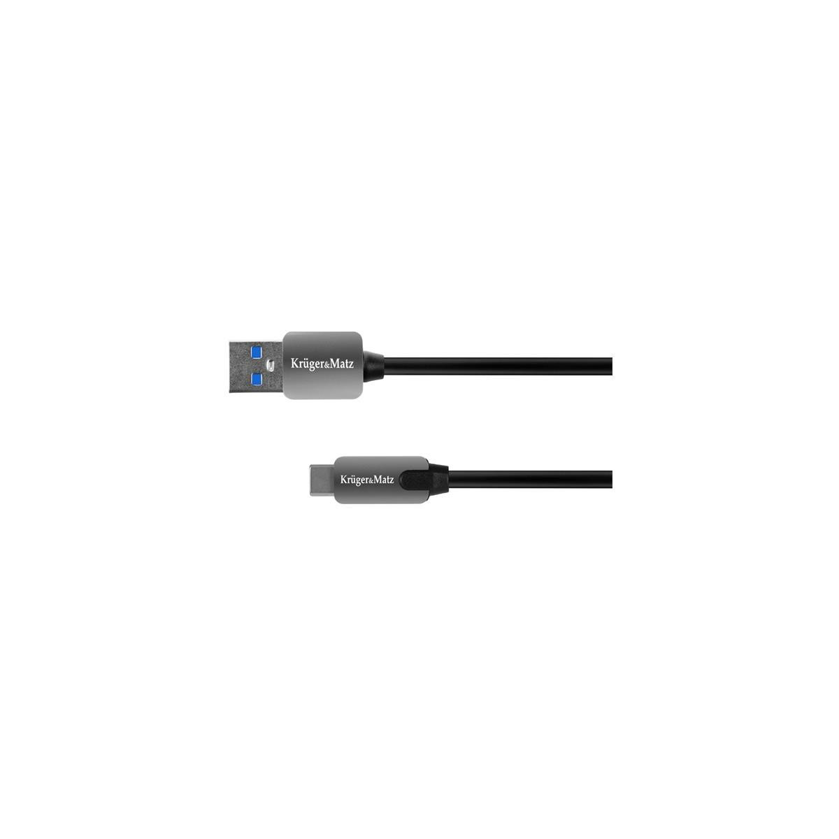 Kabel KRUGER & MATZ KM0347 USB/USB-C 0,5m Black