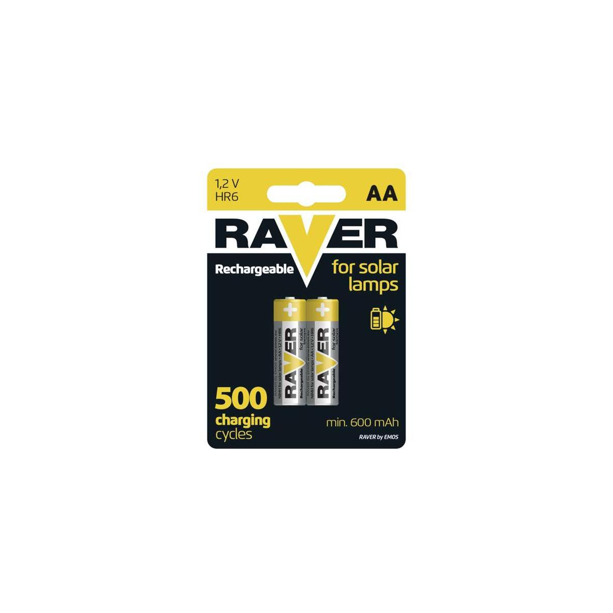 More about Baterie AA (R6) nabíjecí 1,2V/600mAh RAVER solar 2ks