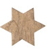 Podtácek z mangového dřeva ORION Hvězda 12,5cm