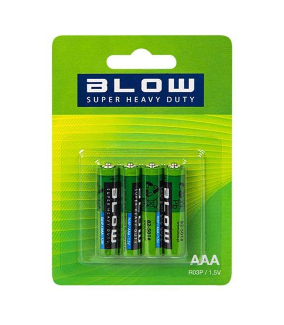 Baterie AAA (LR03) Zn-Cl BLOW Super Heavy Duty 4ks / blistr