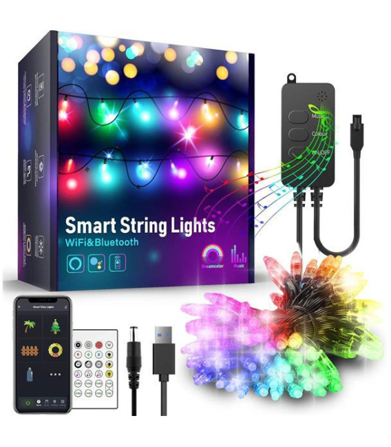 Smart LED vánoční řetěz 58380 5m WiFi
