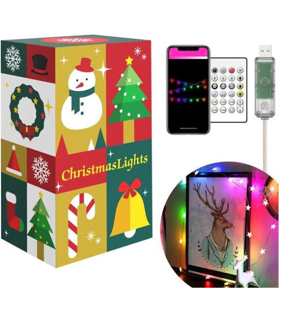 Smart LED vánoční řetěz 58381B 2m Bluetooth