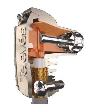 Konektor anténní úhlový PROFI kovový - samec PRO e
