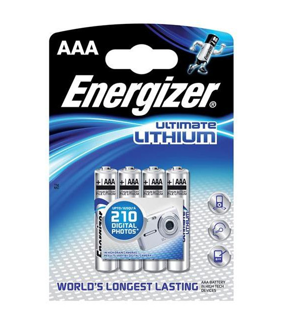 Baterie lithiová AAA R03 1,5V ENERGIZER Ultimate 4ks / blistr