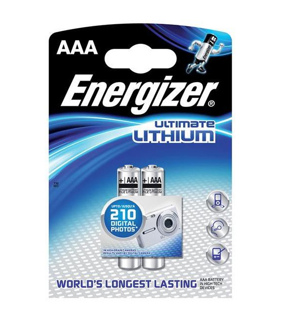 Baterie lithiová AAA R03 1,5V ENERGIZER Ultimate 2ks / blistr