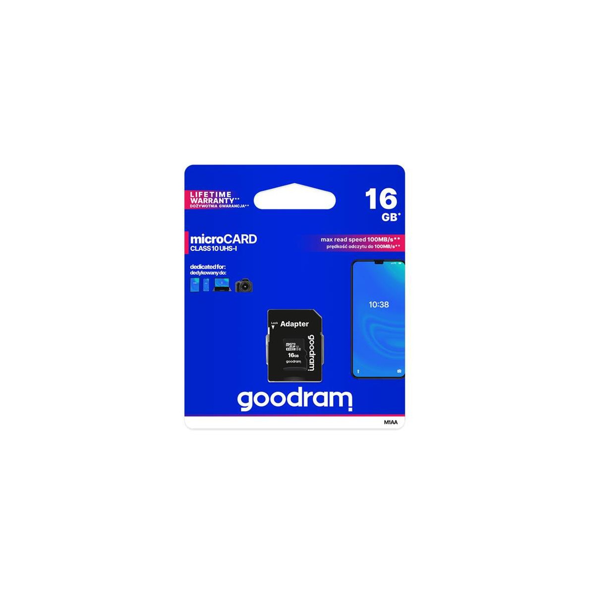 Karta paměťová GOODRAM micro SD 16 GB s adaptérem