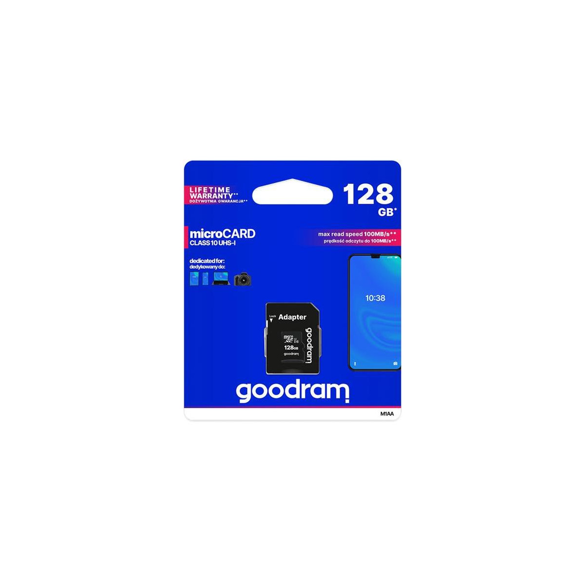 Viac oKarta paměťová GOODRAM micro SD 128 GB s adaptérem