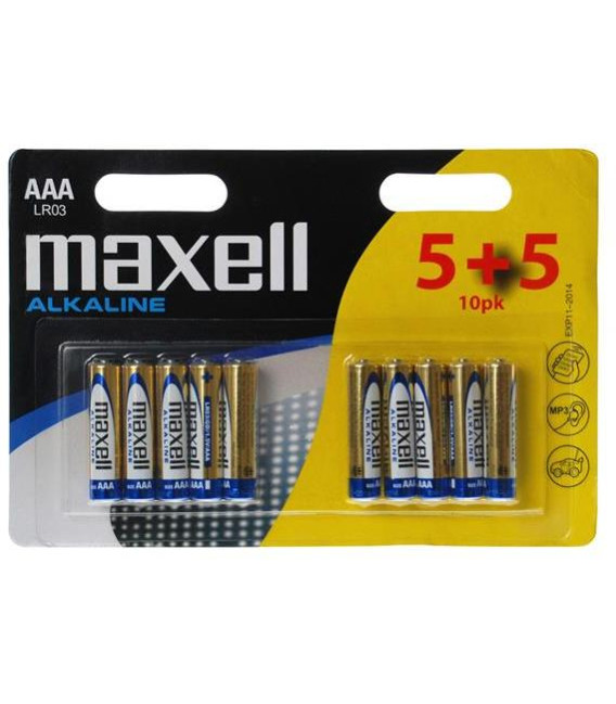 Baterie AAA (R03) alkalická MAXELL 10ks / blistr