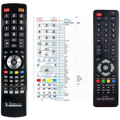 DAEWOO RC-530BS - náhradní dálkový ovladač kompatibilní