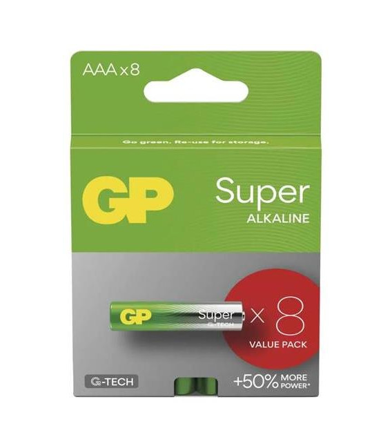 Baterie AAA (R03) alkalická GP Super 8ks