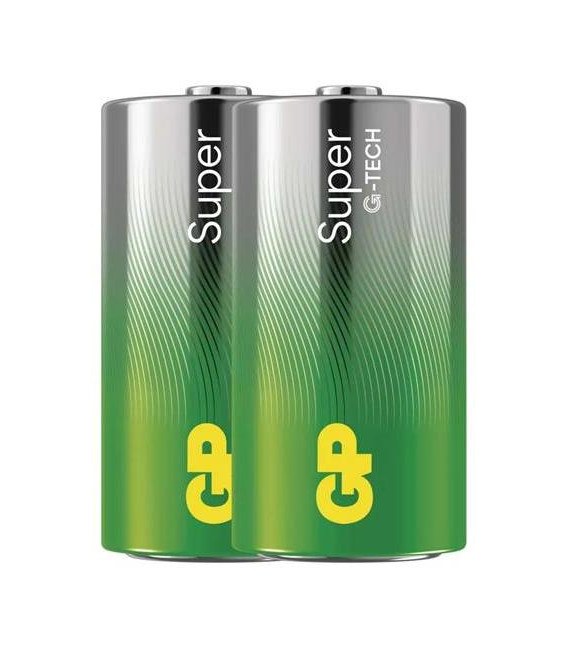 Baterie C (R14) alkalická GP Super 2ks (fólie)