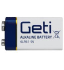 Baterie 9V (6LR61) alkalická GETI