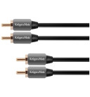 Kabel KRUGER & MATZ 2xCINCH konektor/2xCINCH konektor 1m KM0304