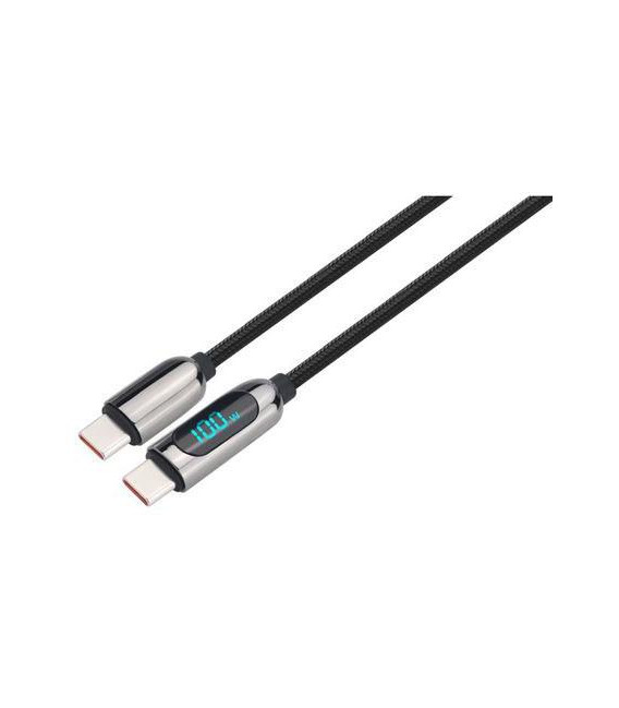 Kabel SOLIGHT SSC1801 USB-C/USB-C 1m Black
