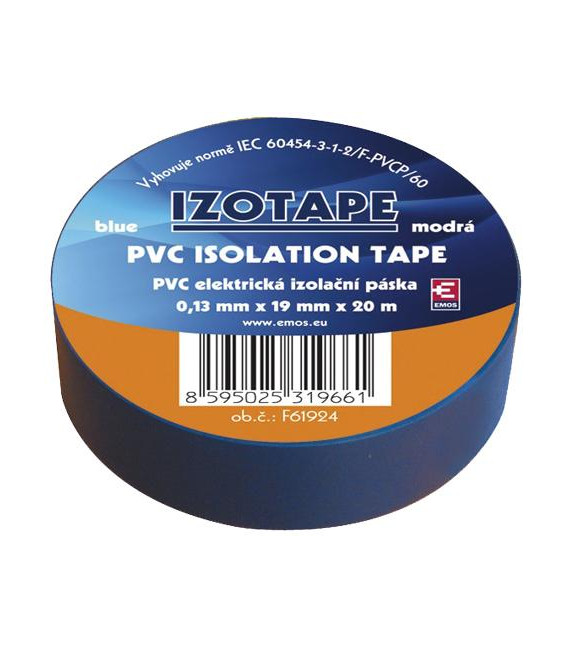 Páska izolační PVC 19/20m modrá EMOS