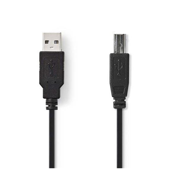 Kabel USB 2.0 A konektor/USB 2.0 B konektor 3m NEDIS CCGP60100BK30