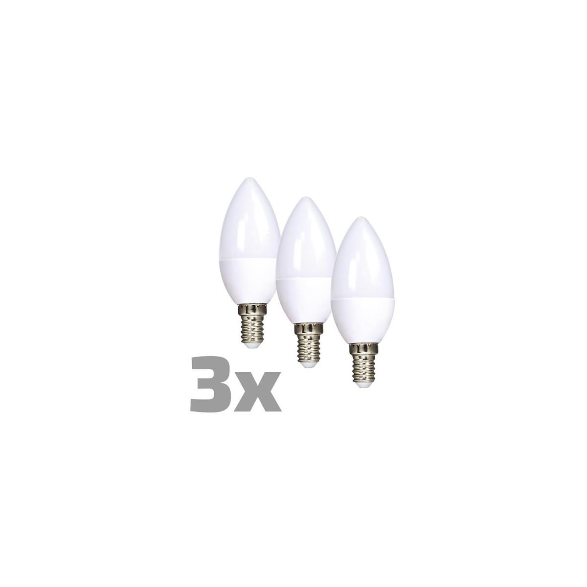 Viac oŽárovka LED E14 6W bílá teplá ECOLUX SOLIGHT WZ431-3 3ks