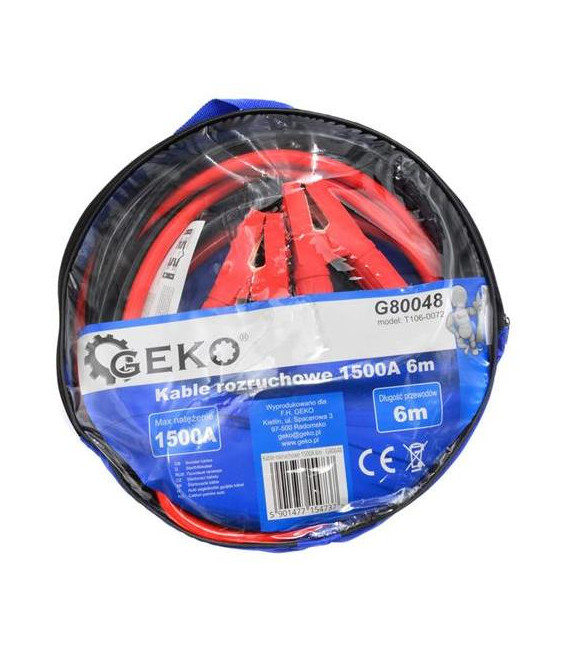 Kabely startovací 1500A 6m GEKO G80048