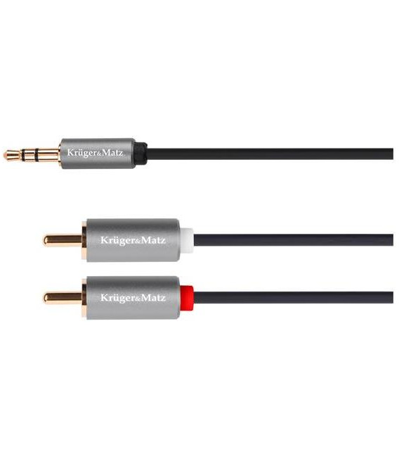 Kabel KRUGER & MATZ JACK 3.5 stereo/2xCINCH 5m KM1217 Basic