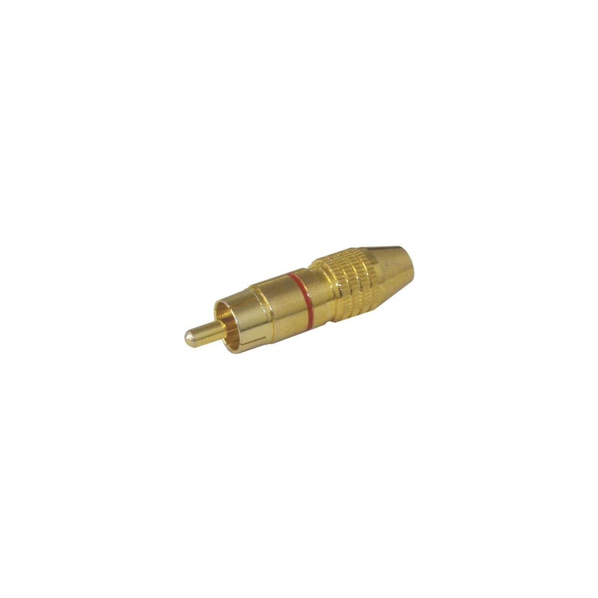Viac oKonektor CINCH kabel kov zlatý pr.5-6mm červený