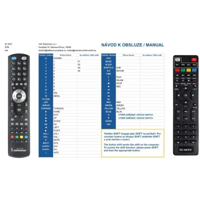 DI-WAY 4x4 Android - náhradní dálkový ovladač kompatibilní