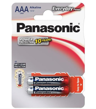 Baterie AAA (R03) alkalická PANASONIC Everyday Power 2ks / blistr