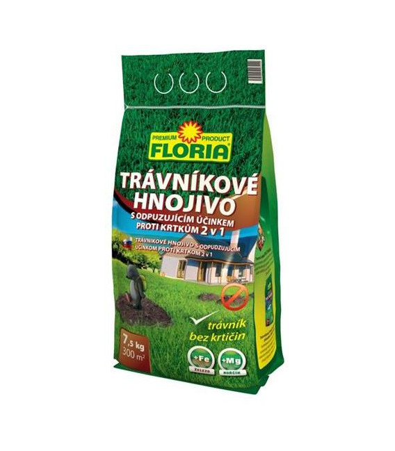 Trávníkové hnojivo proti krtkům FLORIA 7,5kg