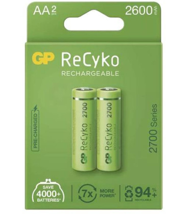 Baterie AA (R6) nabíjecí 1,2V/2600mAh GP Recyko 2ks