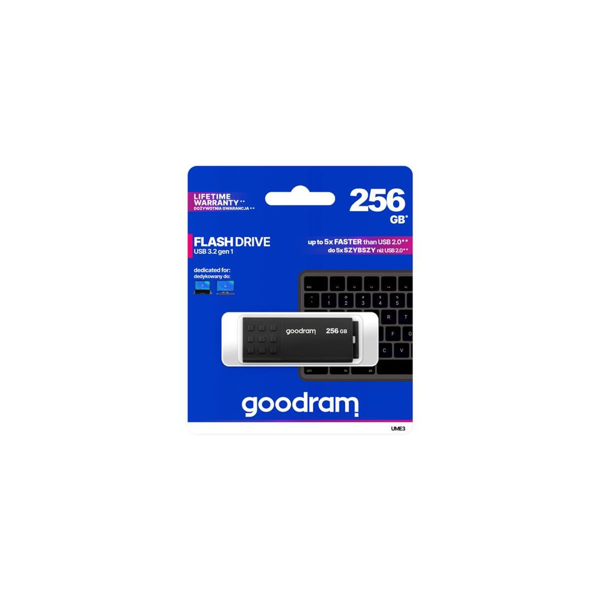 Flash disk GOODRAM USB 3.2 256GB černý