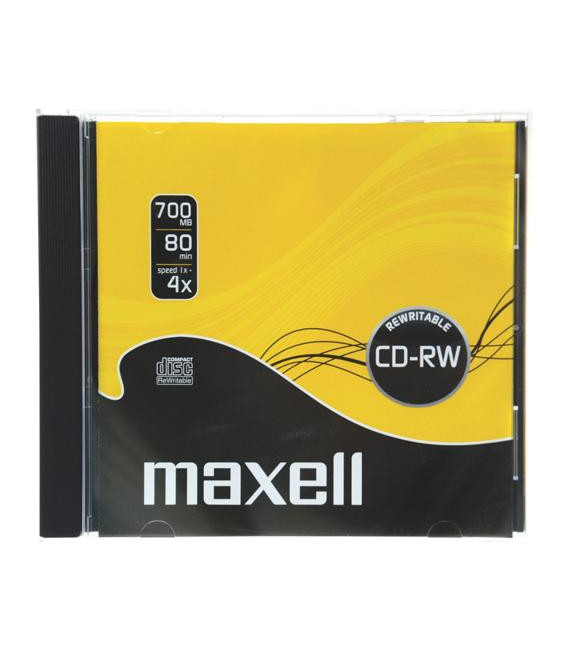 CD-RW 700MB MAXELL 4x 1PK JC Přepisovatelný